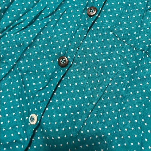 Vintage Leslie Fay Polkadot Top - Picture 5 of 5